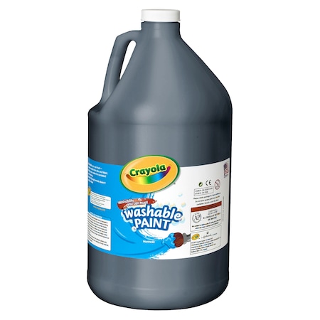 Crayola Washable Paint, Black, Gallon 5421285051